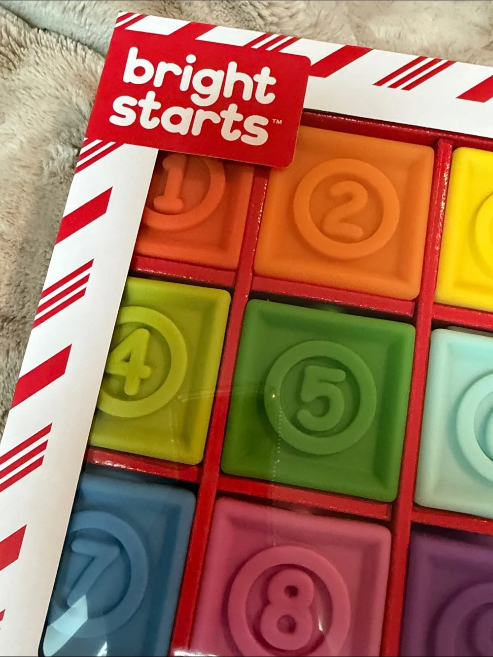 Bright Starts Cubes & Cuties™ Colorful Numbered Stacking Blocks - Multicolor